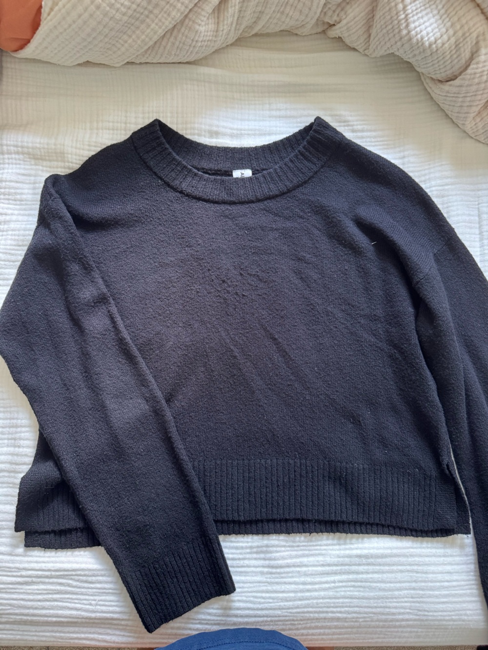Abound Black Crewneck Sweater - Classic Knit